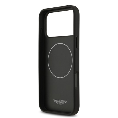 Apple iPhone 17 Pro Max Kılıf Aston Martin Orjinal Lisanslı M-safe Şarj Özellikli Karbon Fiber Kapak - 8