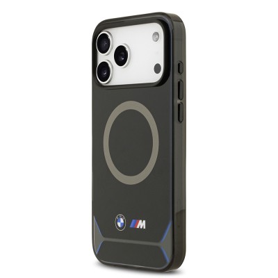 Apple iPhone 17 Pro Max Kılıf BMW Orjinal Lisanslı M-safe Şarj Özellikli Metal Buton Tasarımlı IML Baskılı M Dizayn Kapak - 3