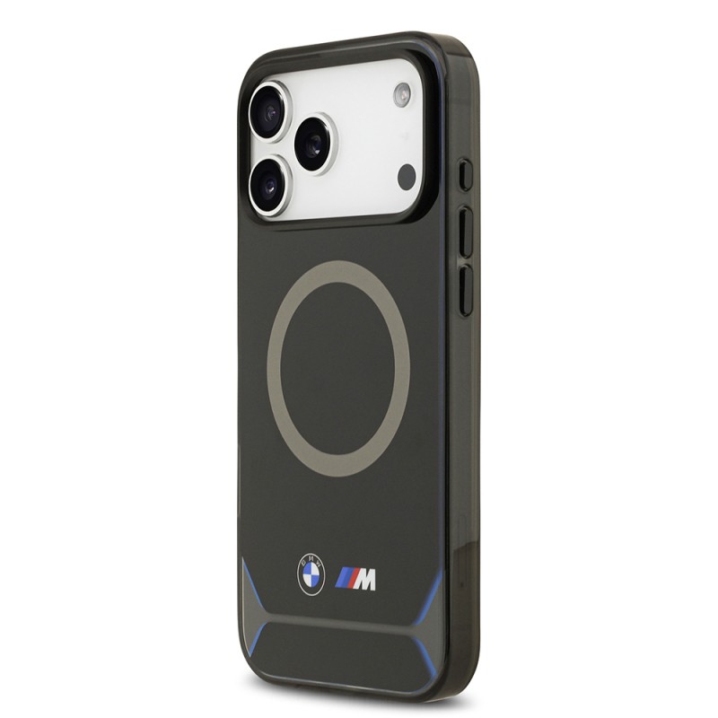Apple iPhone 17 Pro Max Kılıf BMW Orjinal Lisanslı M-safe Şarj Özellikli Metal Buton Tasarımlı IML Baskılı M Dizayn Kapak - 3