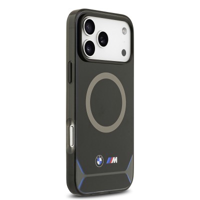Apple iPhone 17 Pro Max Kılıf BMW Orjinal Lisanslı M-safe Şarj Özellikli Metal Buton Tasarımlı IML Baskılı M Dizayn Kapak - 5