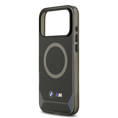 Apple iPhone 17 Pro Max Kılıf BMW Orjinal Lisanslı M-safe Şarj Özellikli Metal Buton Tasarımlı IML Baskılı M Dizayn Kapak - 7
