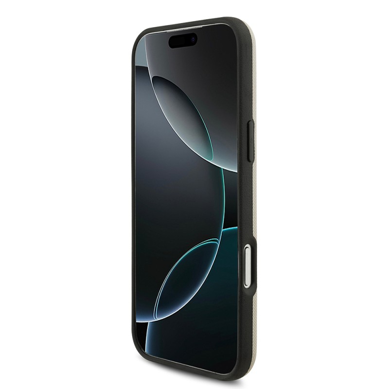 Apple iPhone 17 Pro Max Kılıf BMW Orjinal Lisanslı M-safe Şarj Özellikli Metal Logolu Delikli M Dizayn Deri Kapak - 22