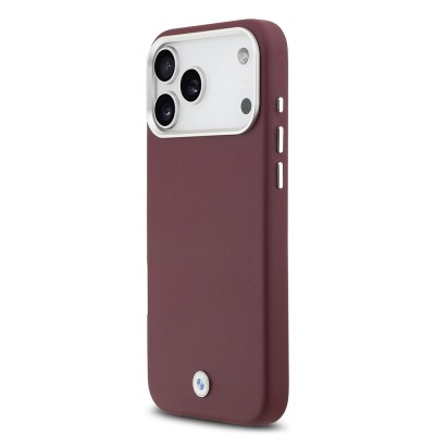 Apple iPhone 17 Pro Max Kılıf BMW Orjinal Lisanslı M-safe Şarj Özellikli Metal Logolu Tam Kaplama Deri Kapak - 6