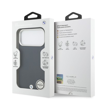Apple iPhone 17 Pro Max Kılıf BMW Orjinal Lisanslı M-safe Şarj Özellikli Metal Logolu Tam Kaplama Deri Kapak - 31