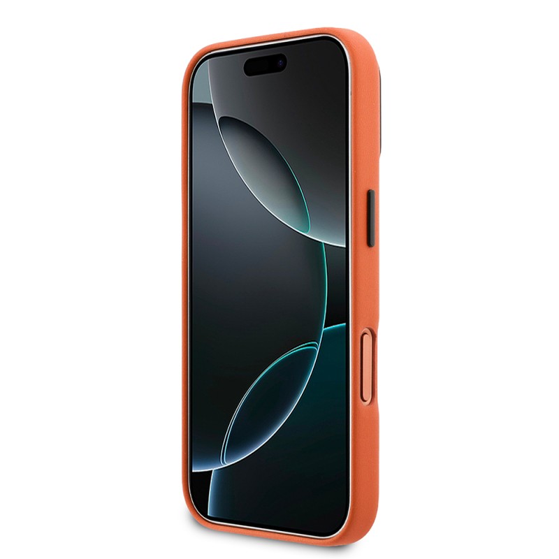 Apple iPhone 17 Pro Max Kılıf BMW Orjinal Lisanslı M-safe Şarj Özellikli Standlı Metal Kamera Çerçeveli M Logolu PU Deri Kapak - 5