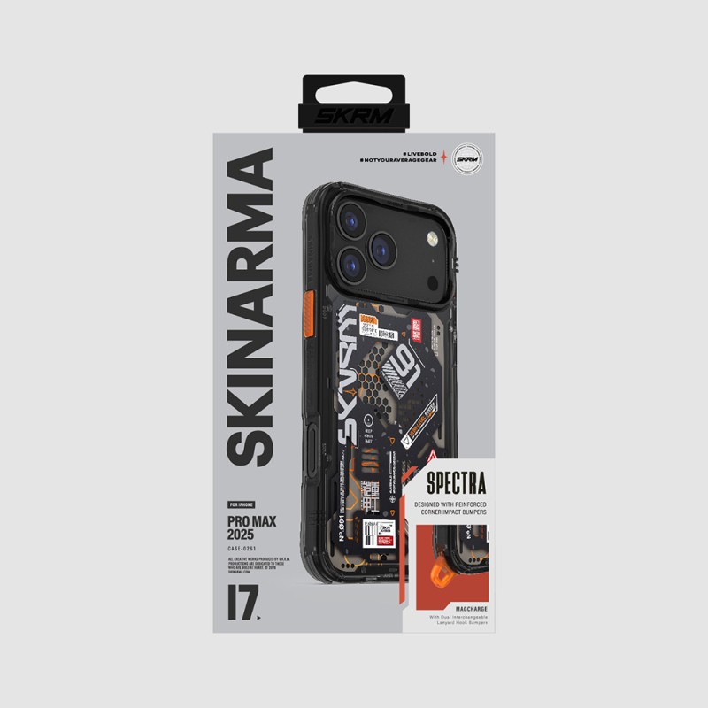 Apple iPhone 17 Pro Max Kılıf Desenli Airbag Tasarımlı Skinarma Spectra Kapak - 11