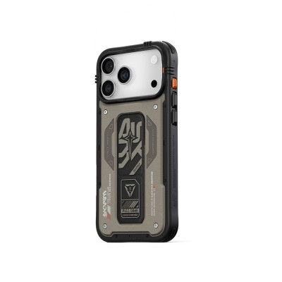 Apple iPhone 17 Pro Max Kılıf Desenli Airbag Tasarımlı Standlı Skinarma Aegis Kapak - 7