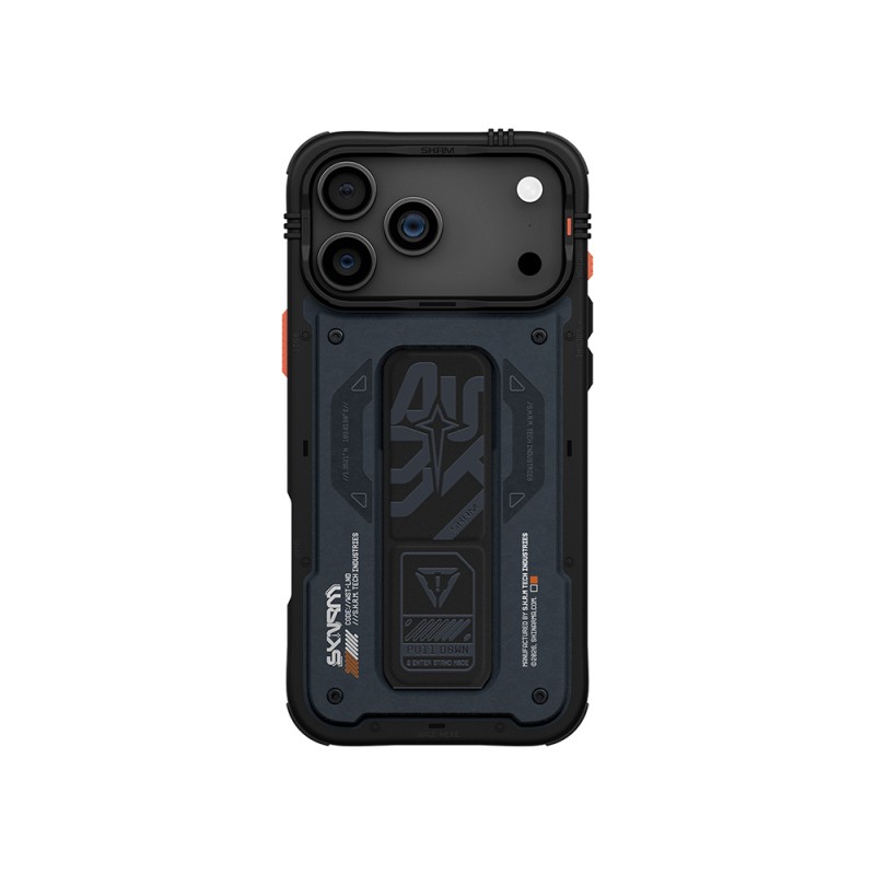 Apple iPhone 17 Pro Max Kılıf Desenli Airbag Tasarımlı Standlı Skinarma Aegis Kapak - 1