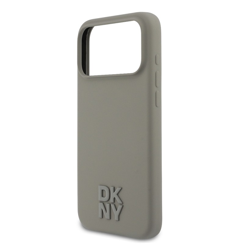 Apple iPhone 17 Pro Max Kılıf DKNY Orjinal Lisanslı M-safe Şarj Özellikli Metal Logolu Silikon Kapak - 8