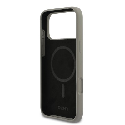 Apple iPhone 17 Pro Max Kılıf DKNY Orjinal Lisanslı M-safe Şarj Özellikli Metal Logolu Silikon Kapak - 9