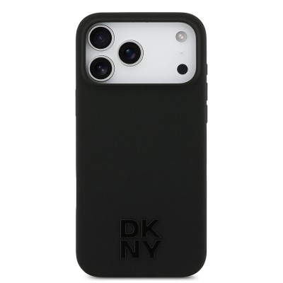 Apple iPhone 17 Pro Max Kılıf DKNY Orjinal Lisanslı M-safe Şarj Özellikli Metal Logolu Silikon Kapak - 12