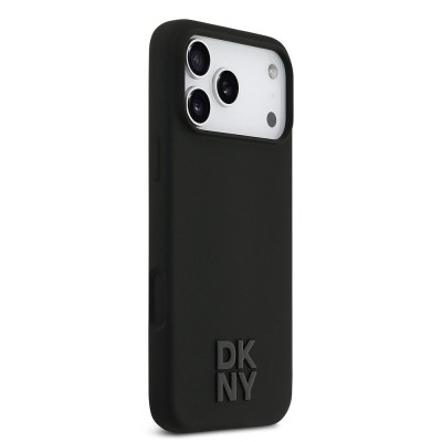 Apple iPhone 17 Pro Max Kılıf DKNY Orjinal Lisanslı M-safe Şarj Özellikli Metal Logolu Silikon Kapak - 13