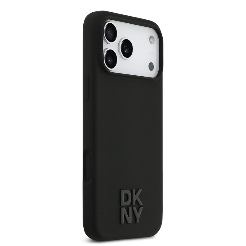 Apple iPhone 17 Pro Max Kılıf DKNY Orjinal Lisanslı M-safe Şarj Özellikli Metal Logolu Silikon Kapak - 13