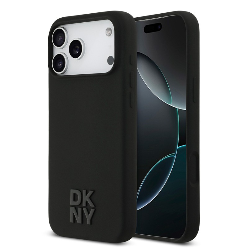 Apple iPhone 17 Pro Max Kılıf DKNY Orjinal Lisanslı M-safe Şarj Özellikli Metal Logolu Silikon Kapak - 3
