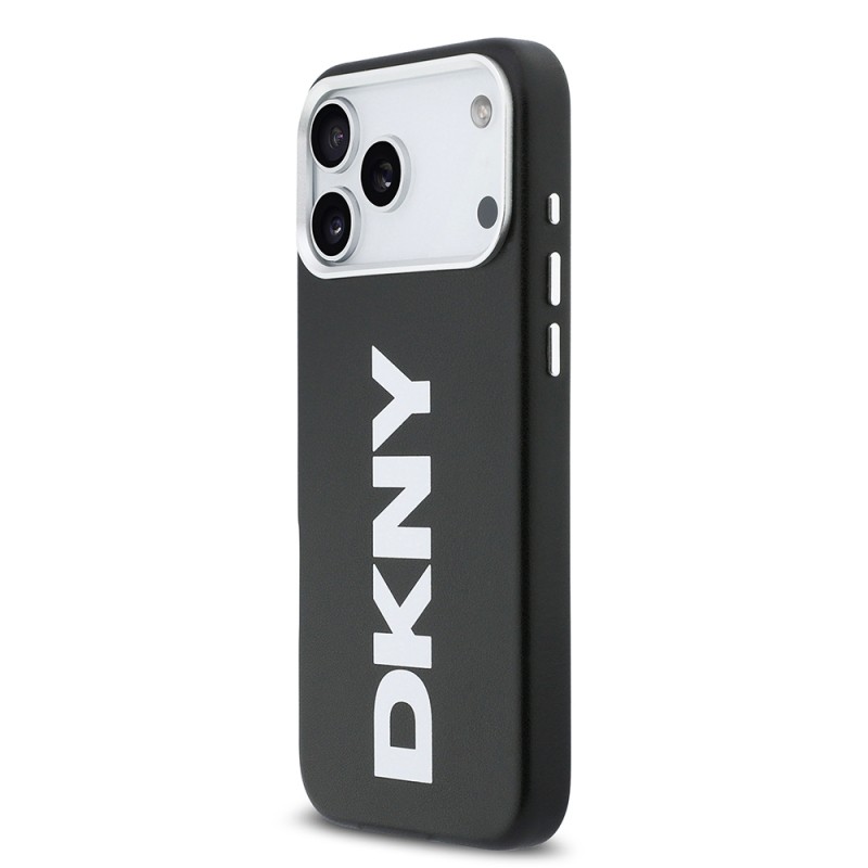 Apple iPhone 17 Pro Max Kılıf DKNY Orjinal Lisanslı M-safe Şarj Özellikli PU Büyük Dikey Logolu Kapak - 5