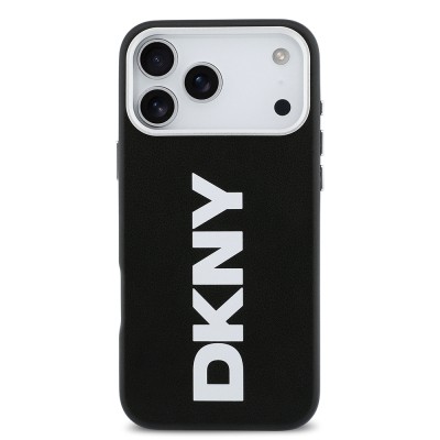 Apple iPhone 17 Pro Max Kılıf DKNY Orjinal Lisanslı M-safe Şarj Özellikli PU Büyük Dikey Logolu Kapak - 6