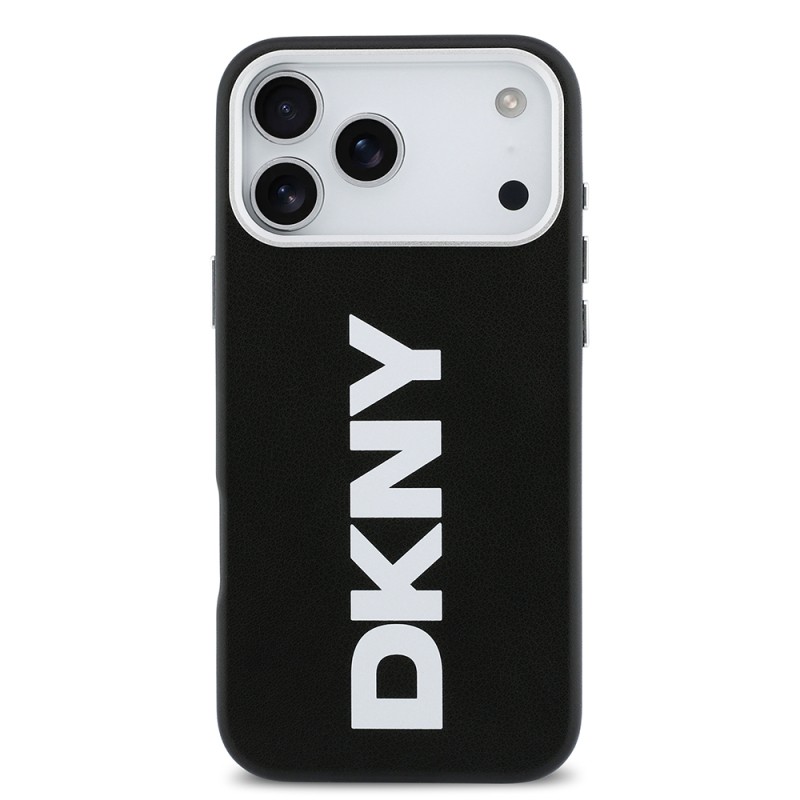 Apple iPhone 17 Pro Max Kılıf DKNY Orjinal Lisanslı M-safe Şarj Özellikli PU Büyük Dikey Logolu Kapak - 6