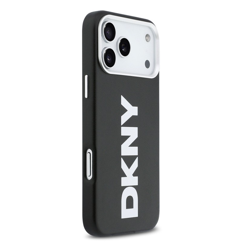 Apple iPhone 17 Pro Max Kılıf DKNY Orjinal Lisanslı M-safe Şarj Özellikli PU Büyük Dikey Logolu Kapak - 7