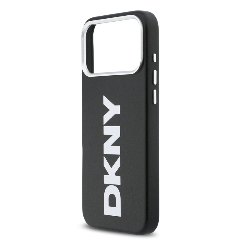 Apple iPhone 17 Pro Max Kılıf DKNY Orjinal Lisanslı M-safe Şarj Özellikli PU Büyük Dikey Logolu Kapak - 9
