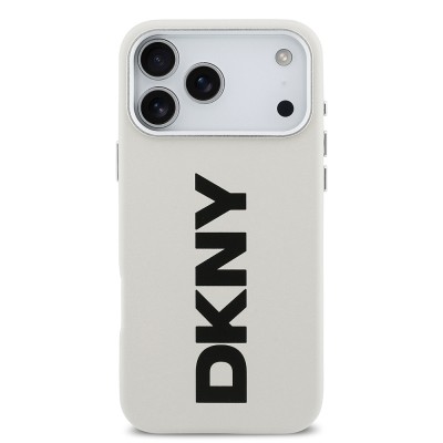 Apple iPhone 17 Pro Max Kılıf DKNY Orjinal Lisanslı M-safe Şarj Özellikli PU Büyük Dikey Logolu Kapak - 13