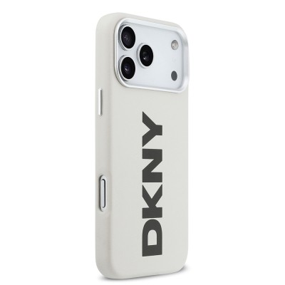 Apple iPhone 17 Pro Max Kılıf DKNY Orjinal Lisanslı M-safe Şarj Özellikli PU Büyük Dikey Logolu Kapak - 14