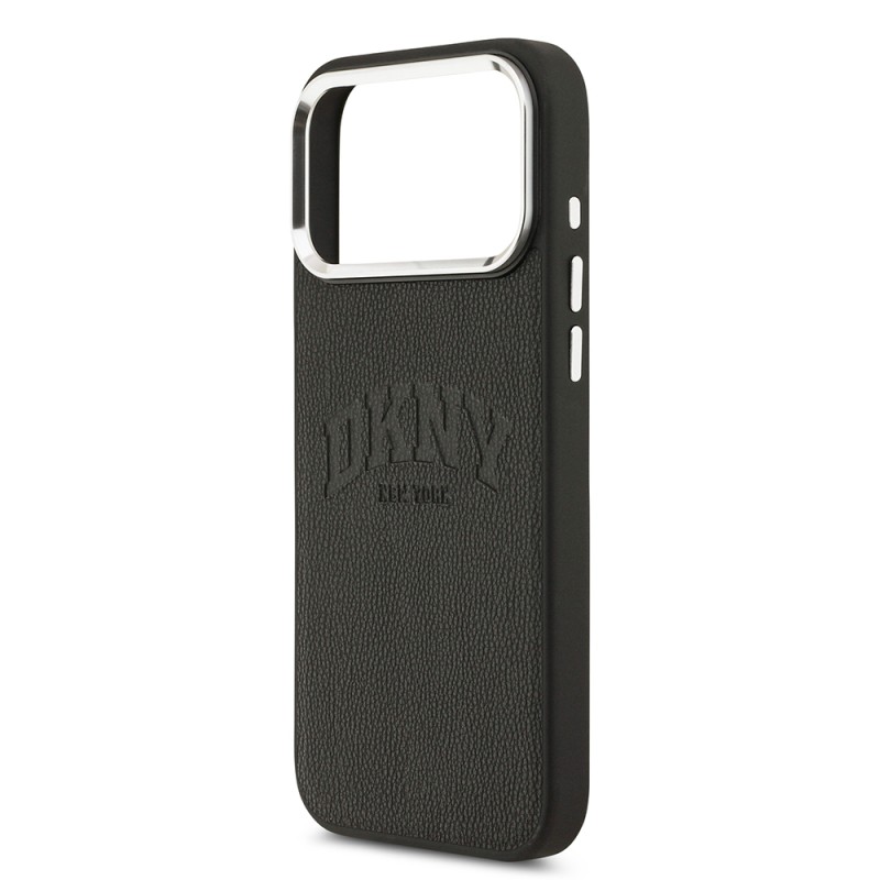 Apple iPhone 17 Pro Max Kılıf DKNY Orjinal Lisanslı M-safe Şarj Özellikli PU Deri Kabartmalı Kapak - 14
