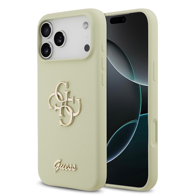 Apple iPhone 17 Pro Max Kılıf Guess Orjinal Lisanslı Grained Yazı Logolu Kapak - 1