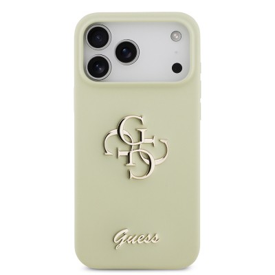 Apple iPhone 17 Pro Max Kılıf Guess Orjinal Lisanslı Grained Yazı Logolu Kapak - 7