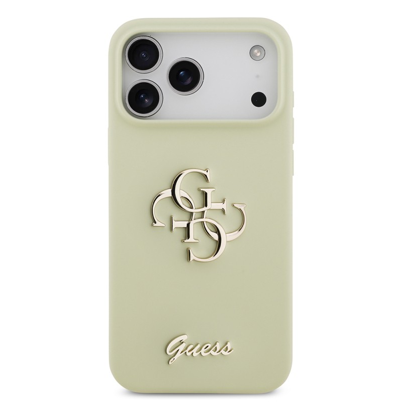 Apple iPhone 17 Pro Max Kılıf Guess Orjinal Lisanslı Grained Yazı Logolu Kapak - 7