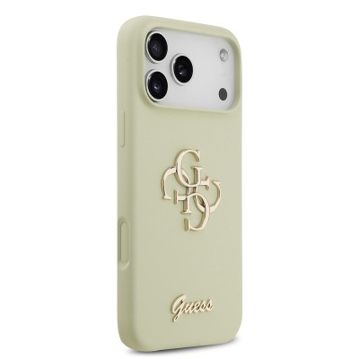 Apple iPhone 17 Pro Max Kılıf Guess Orjinal Lisanslı Grained Yazı Logolu Kapak - 8