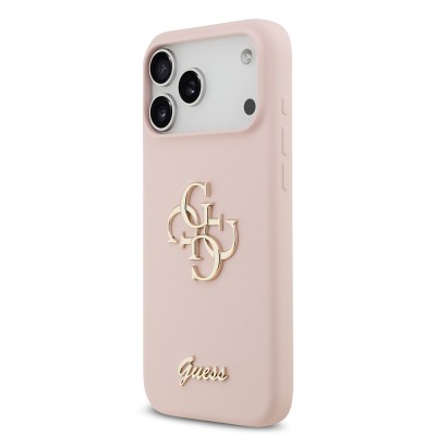 Apple iPhone 17 Pro Max Kılıf Guess Orjinal Lisanslı Grained Yazı Logolu Kapak - 12