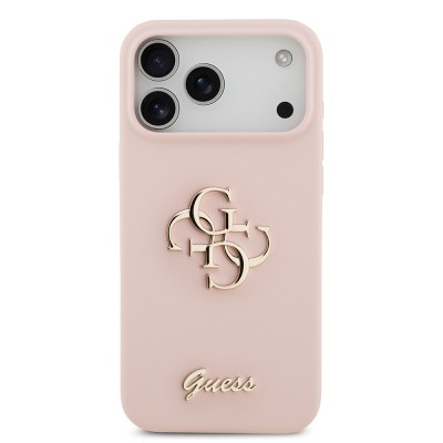 Apple iPhone 17 Pro Max Kılıf Guess Orjinal Lisanslı Grained Yazı Logolu Kapak - 13