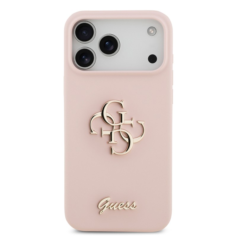 Apple iPhone 17 Pro Max Kılıf Guess Orjinal Lisanslı Grained Yazı Logolu Kapak - 13
