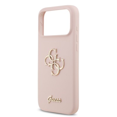 Apple iPhone 17 Pro Max Kılıf Guess Orjinal Lisanslı Grained Yazı Logolu Kapak - 16