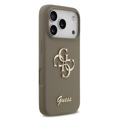 Apple iPhone 17 Pro Max Kılıf Guess Orjinal Lisanslı Grained Yazı Logolu Kapak - 20