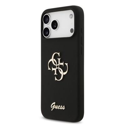 Apple iPhone 17 Pro Max Kılıf Guess Orjinal Lisanslı Grained Yazı Logolu Kapak - 24