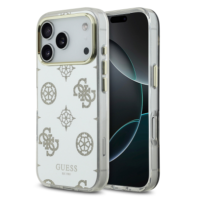 Apple iPhone 17 Pro Max Kılıf Guess Orjinal Lisanslı Metal Kamera Çerçeveli Simli Aynalı Kapak - Guess