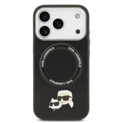 Apple iPhone 17 Pro Max Kılıf Karl Lagerfeld Orjinal Lisanslı M-safe Şarj Özellikli Metal Kamera ve Buton Tasarımlı K&C PU Deri Kapak - 6