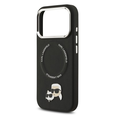 Apple iPhone 17 Pro Max Kılıf Karl Lagerfeld Orjinal Lisanslı M-safe Şarj Özellikli Metal Kamera ve Buton Tasarımlı K&C PU Deri Kapak - 9