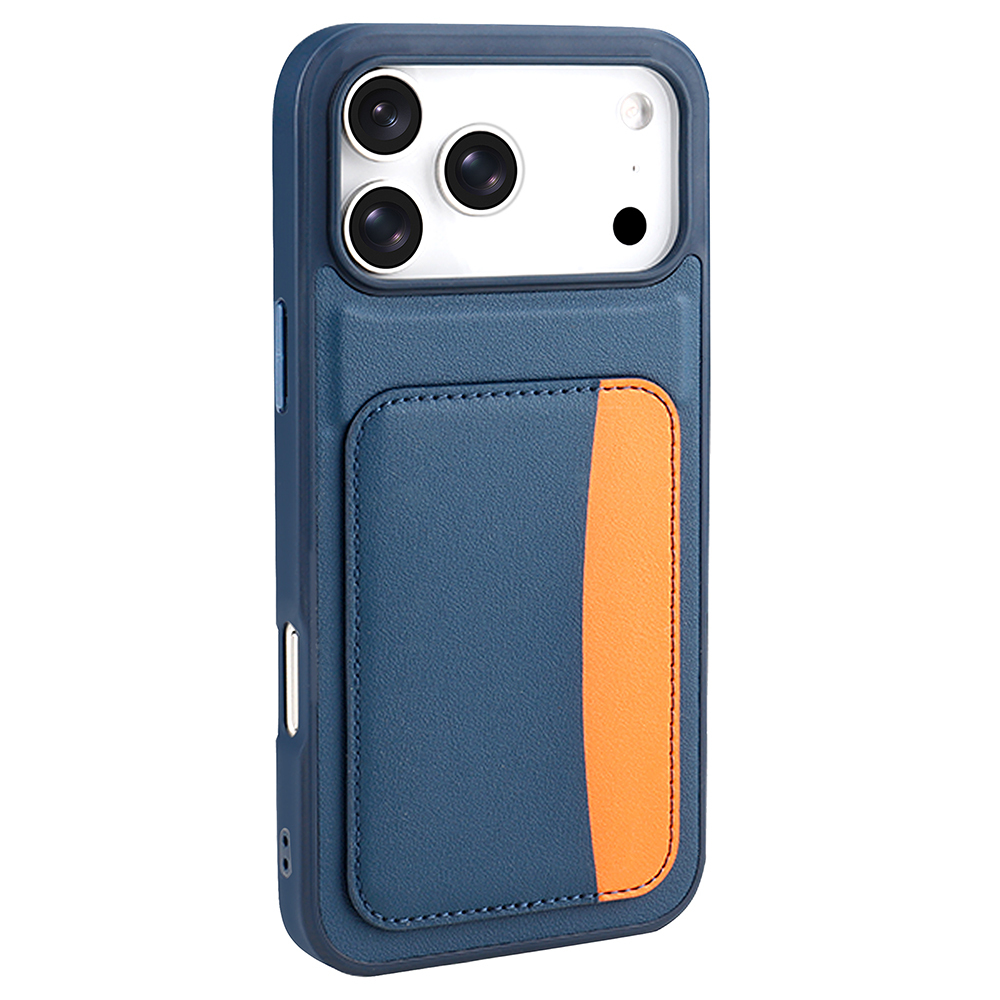 iPhone 17 Pro Max Kılıf Kartlıklı Zore X-Kart Silikon Kapak - Lacivert