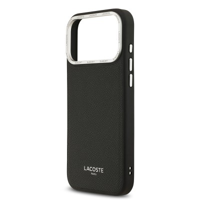 Apple iPhone 17 Pro Max Kılıf Lacoste Orjinal Lisanslı M-safe Şarj Özellikli Champs Elysees PU Deri Tasarımlı Kapak - 19