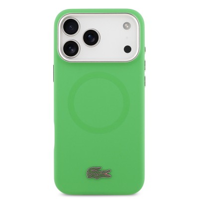 Apple iPhone 17 Pro Max Kılıf Lacoste Orjinal Lisanslı M-safe Şarj Özellikli İkonik Logolu Metal Kamera Çerçeveli Silikon Kapak - 21