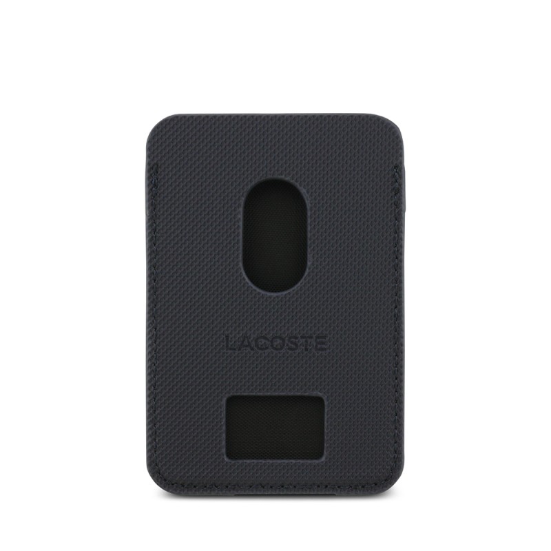 Apple iPhone 17 Pro Max Kılıf Lacoste Orjinal Lisanslı M-safe Şarj Özellikli PU Pike Desenli Metal Logolu Kartlıklı Kapak - 31