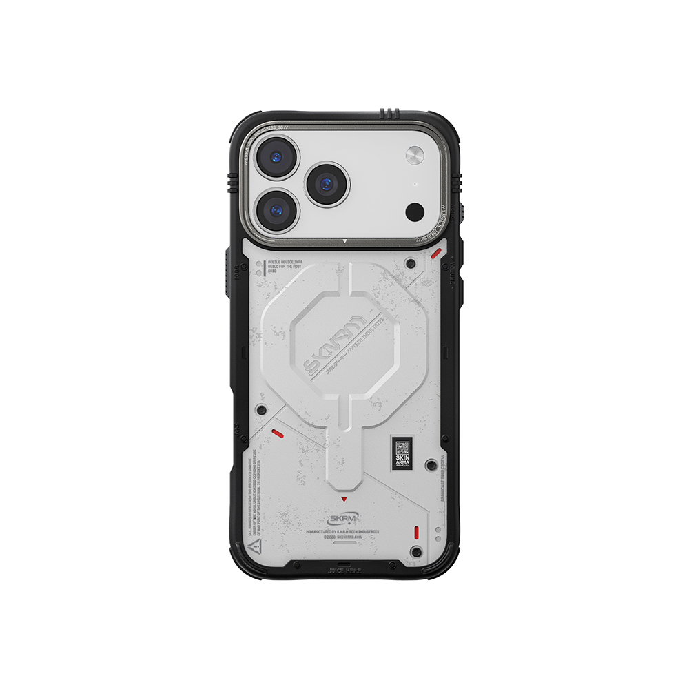 Apple iPhone 17 Pro Max Kılıf M-Safe Şarj Özellikli Airbag Tasarımlı Skinarma Vigor Kapak - Beyaz