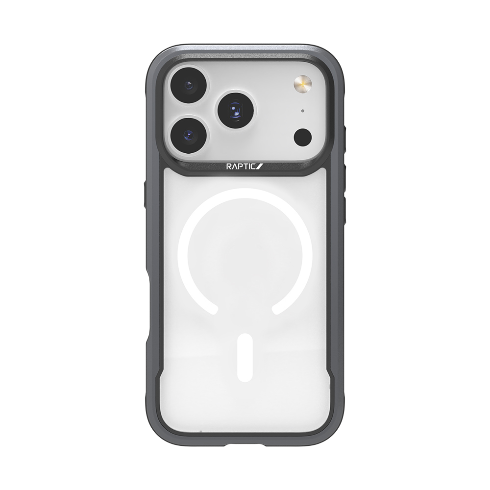 Apple iPhone 17 Pro Max Kılıf M-safe Şarj Özellikli Airbagli Raptic Shield Serisi Şeffaf Arka Yüzey Kapak - Siyah