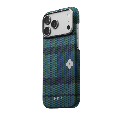 Apple iPhone 17 Pro Max Kılıf M-safe Şarj Özellikli Aramid Fiber Pitaka Flora in Grid Serisi Kapak - Pitaka