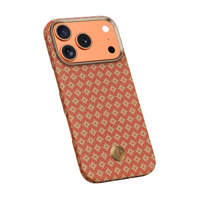 Apple iPhone 17 Pro Max Kılıf M-Safe Şarj Özellikli Benks ArmorAir ArmorGrid Serisi Kevlar Karbon Kapak - 17