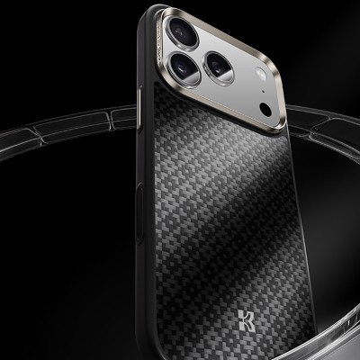 Apple iPhone 17 Pro Max Kılıf M-Safe Şarj Özellikli Benks ArmorPro ArmorGrid Serisi Kevlar Karbon Kapak - 16