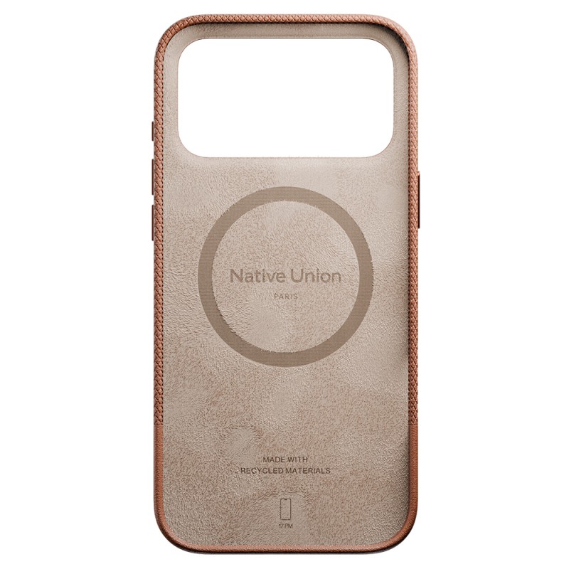Apple iPhone 17 Pro Max Kılıf M-safe Şarj Özellikli Deri Dokulu Native Union RE Classic Serisi Kapak - 21