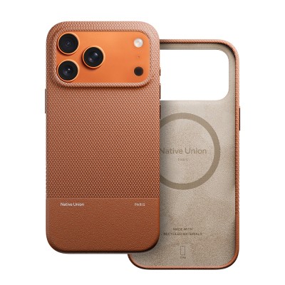 Apple iPhone 17 Pro Max Kılıf M-safe Şarj Özellikli Deri Dokulu Native Union RE Classic Serisi Kapak - 22